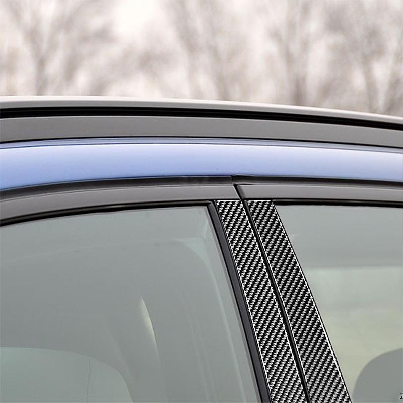 Für BMW X5 X6 F15 F16 14-18 Real Carbon Fiber Autofenster B-Säulen Dekorative Aufkleber Auto Styling Trim