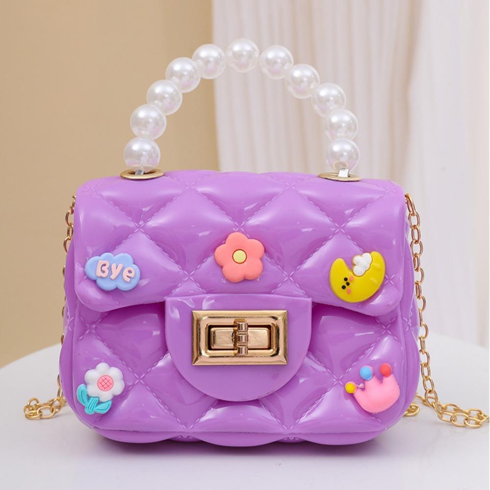 Ručne vyrobená záplata DIY mini taška reťazka crossbody taška princezná taška detská peňaženka na drobné gélová taška