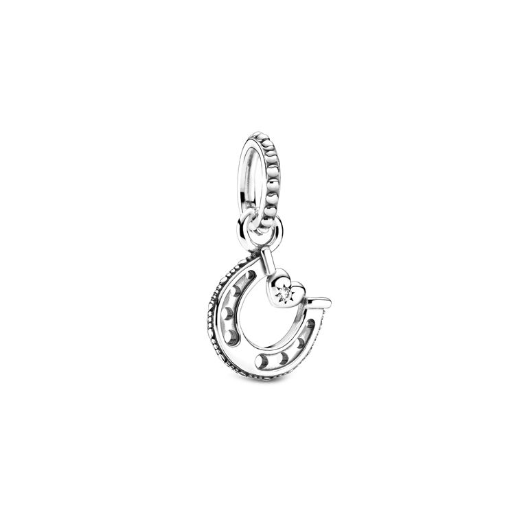 Pandora Lucky Horseshoe Charm 925 Silver Pendant Women charm 799157C01 Silver
