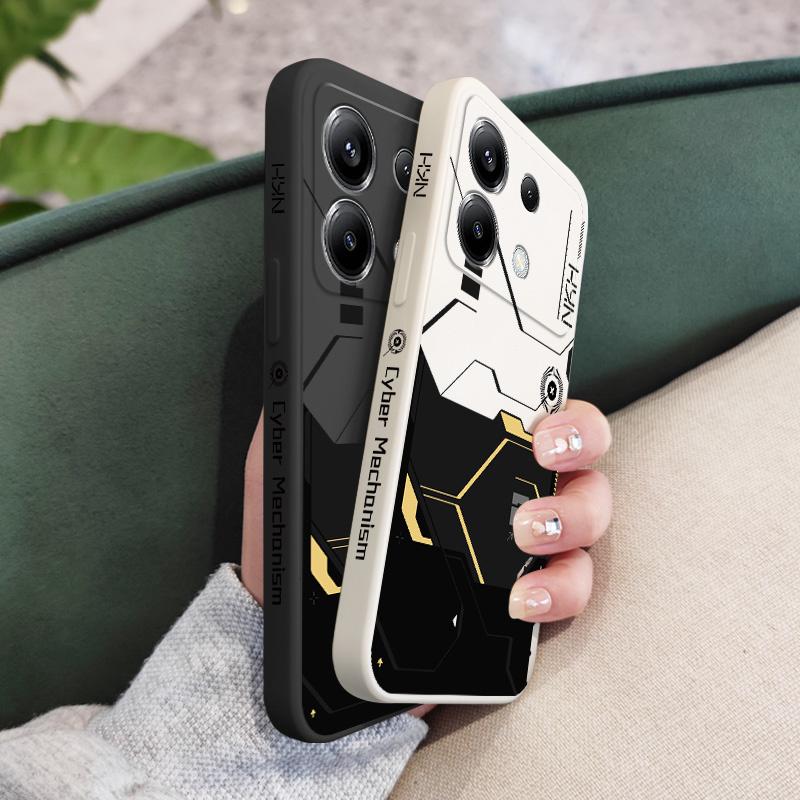 Gold Machinery Phone Case For Xiaomi Poco F8 F7 X7 X6 F6 M6 M5 M5S F5 X5 F4 X4 M4 F3 X3 Ultra Pro GT Silicone Cover