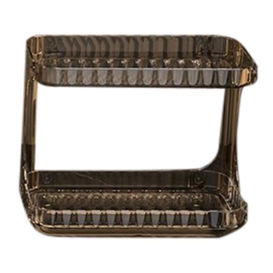 Double Layer Makeup Storage Rack Bathroom Countertop Organizer Large Capacity Perfume Tray Cosmetics Storage Shelf