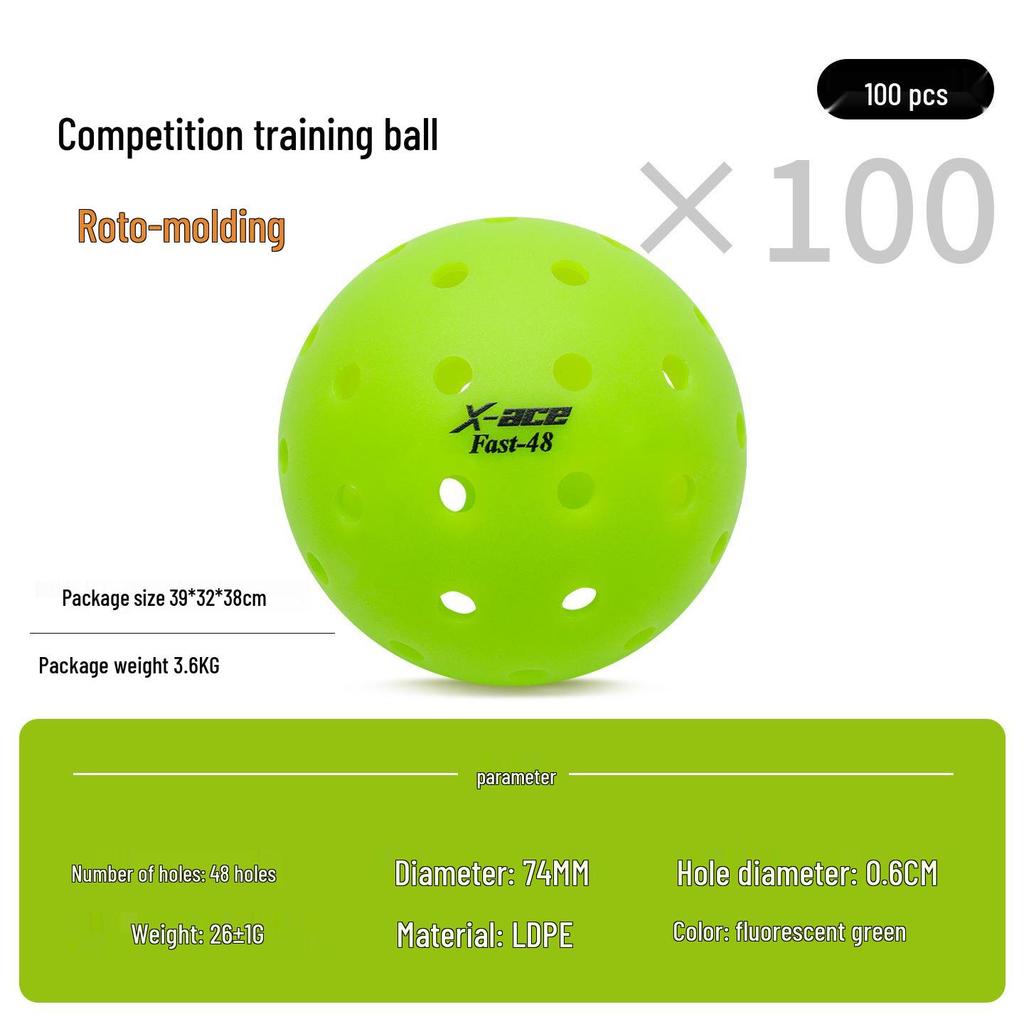 48-Hole Professional Outdoor Pickleball Court Ball for Competition & Training