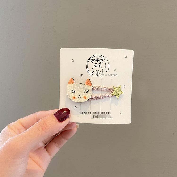 Korean Sparkly Cartoon Hair Clips for Girls - Unicorn & Bee Designs