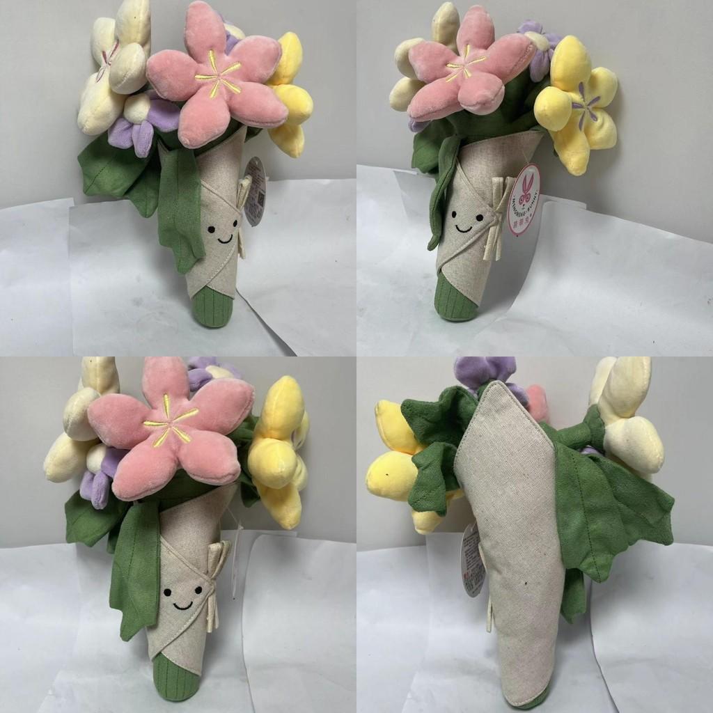 Niedliche Tulpen-Topfpflanze Plüschtier Figur Bouquet Abschlussgeschenk Puppe 40cm