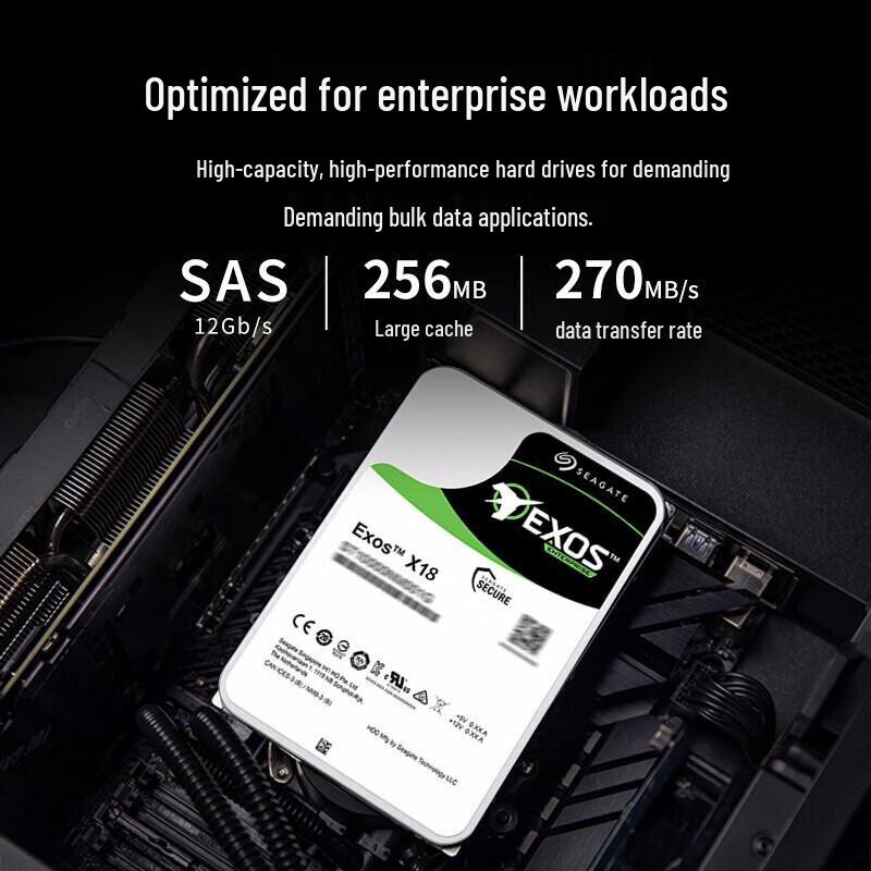 Seagate Exos X18 18TB SAS Enterprise Hard Drive