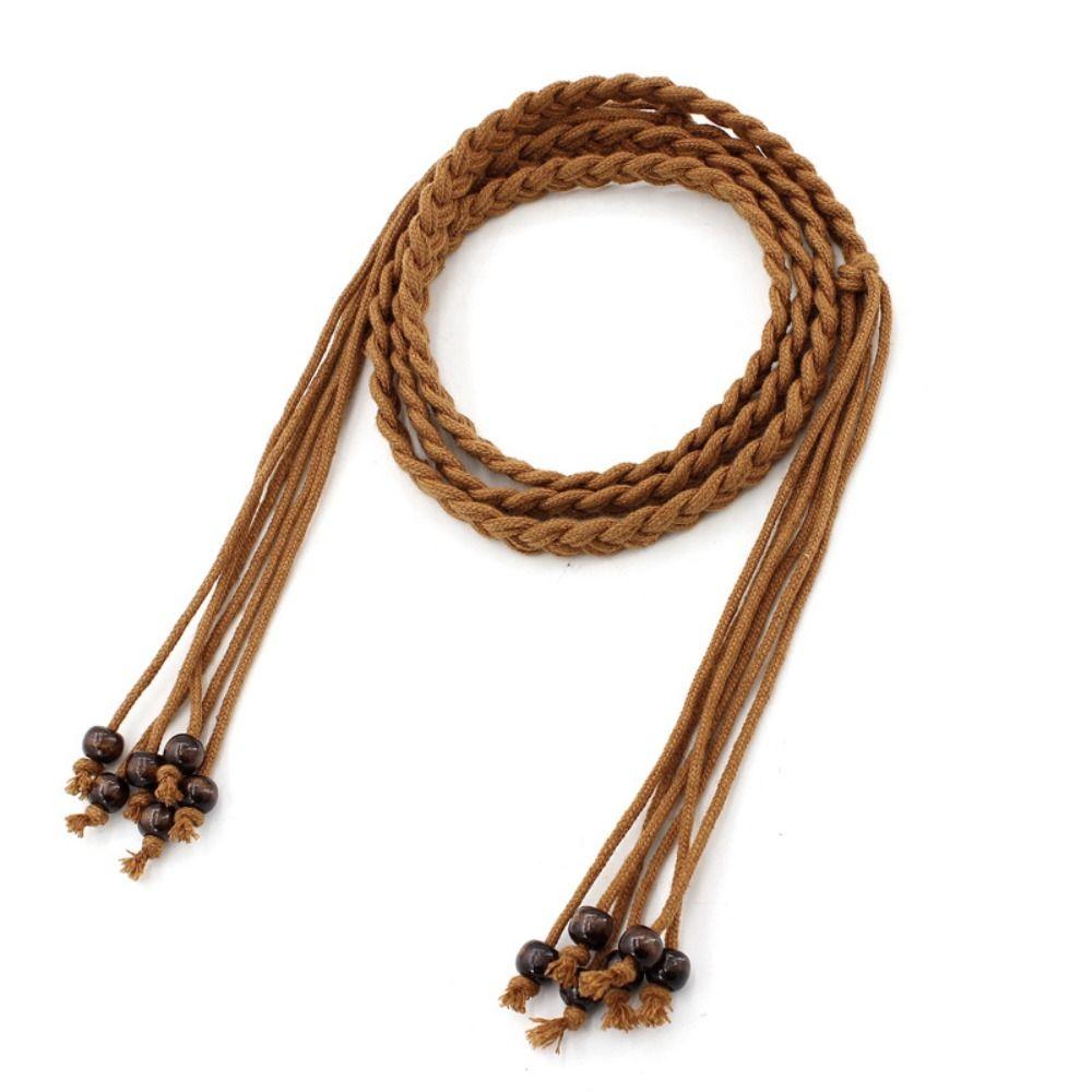 Gothic Tie Waist Rope Luxury Design Lace-up Waist Belt Braided Waist Chain  Spice Girls Streetwear