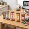 Stable Base Wooden Hourglass Timer Portable Desktop Decoration Timer  For Kids Gift