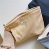 New Simple Solid Color Corduroy Cosmetic Bag Clutch Bag Travel Makeup Organizer Storage Bag Beauty Toiletry Wash Zipper Pouch
