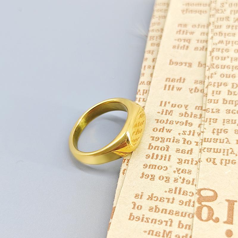 18k Gold Minimalist Cold Style Polished Ring Band