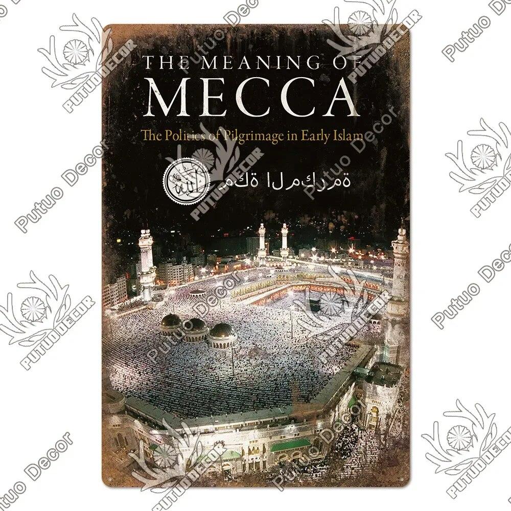 Putuo Decor Jerusalem City Vintage Metal Sign Art Tin Plaque Metal Plaque for Living Room Study Home Decoration Wal Decor