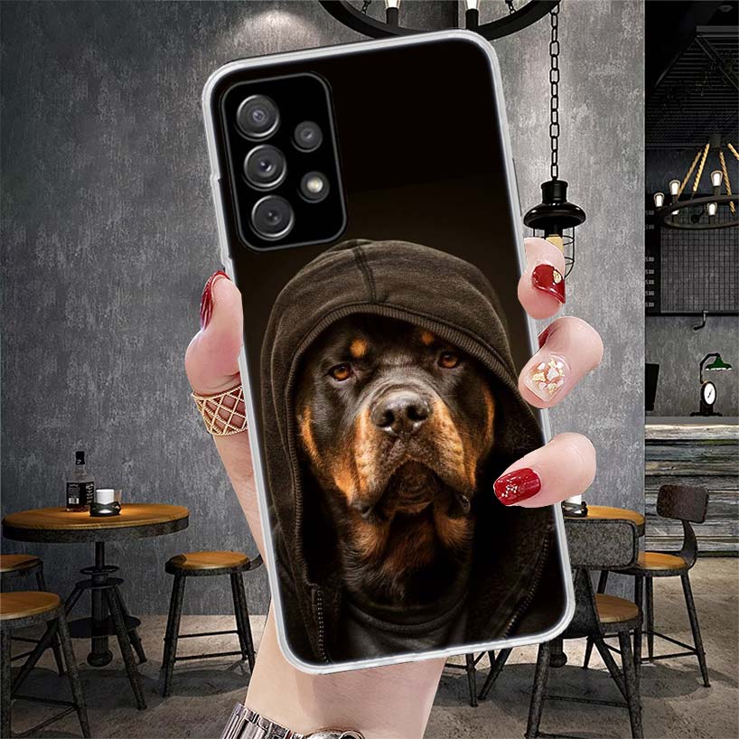 Rottweiler Dog Soft Phone Case For Samsung Galaxy A13 A14 A15 A16 A17 A53 A54 A55 A56 A57 A33 A34 A35 A36 A37 A23 A24 A25 A26 Ga