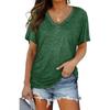 Women's Striped  T-Shirts (women’s) Printed Fashion Gradient Short Sleeved Casual V-neck T-shirt for Women