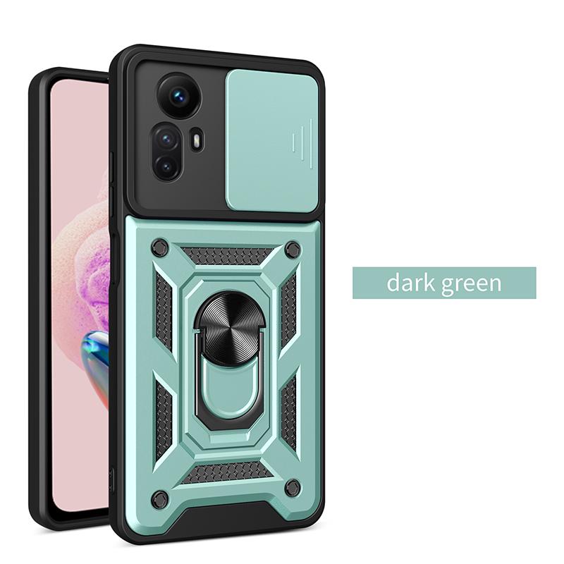 Shockproof Armor Case For Xiaomi Redmi Note12S 4G Car Holder Phone Cover For Redmi Note12 4G 5G Camera Lens Protection Fundas