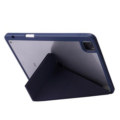 For iPad Air 13 (2025)/(2024)/Pro 12.9 (2022) (2021) (2020) Case PU Leather+TPU+Acrylic Smart Tablet Cover with Origami Stand