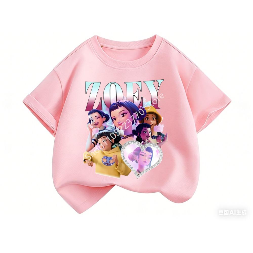 2026 Toddler Girl Clothes Kpop Demon Hunt Ers Cartoon Tee Shirt Funny Gift for Fans Harajuku Cool Kids T-shirts Summer Tops