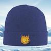 Smiling flame character with black eyes Unisex Women Unisex Knitted Hat Beanie Pullover Cap Winter Thermal Warm Christmas Outd