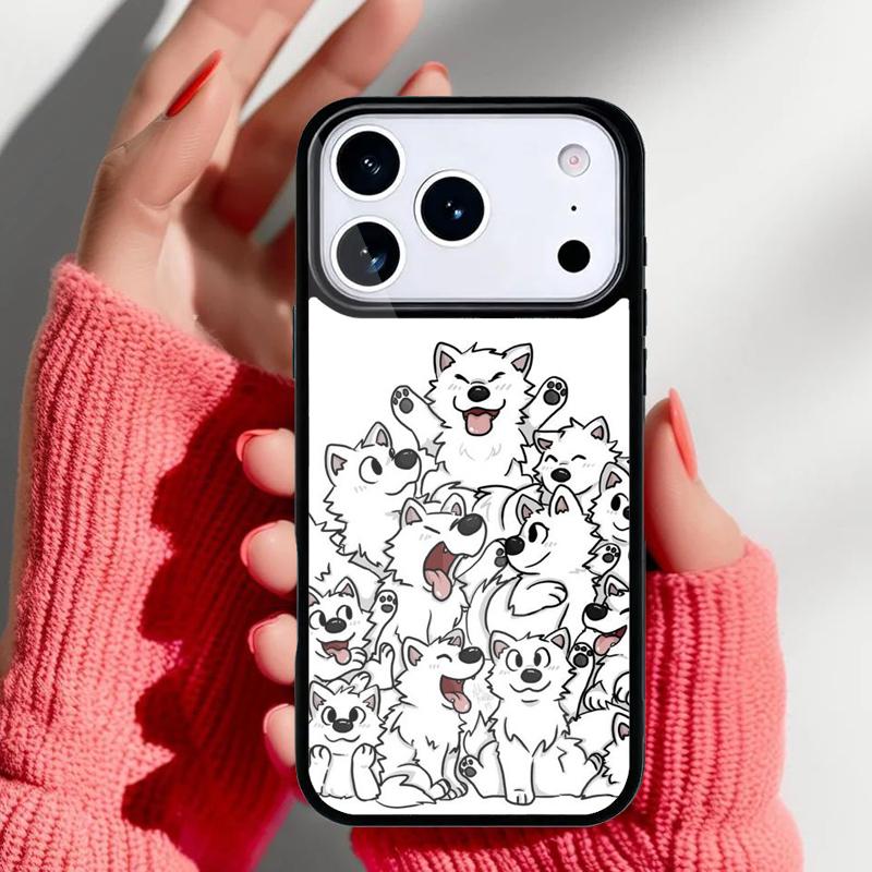 Samoyed Puppy Phone Case for iPhone 17 Air 16e 15 14 13 Pro Max Back Cover for 12 11 Pro Coque