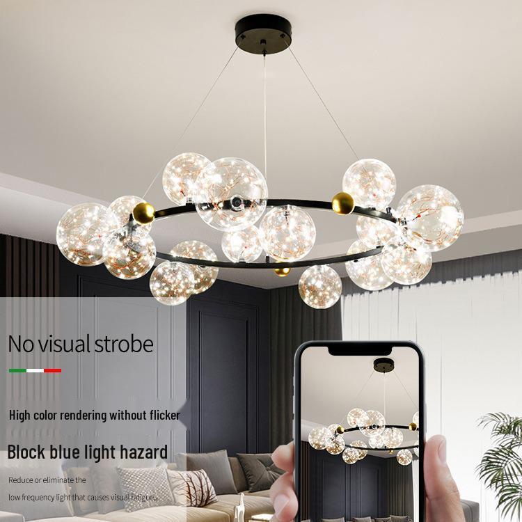 Nordic Modern Minimalist Luxury Starlight Chandelier for Living Room, Dining Room & Bedroom - Model 021L
