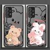 Cartoon Hase Bär Handyhülle Case für Samsung Galaxy A52S A72 A56 A55 A73 A33 A54 A34 A36 A14 A23 A17 A52 A16 A15 A53 A35