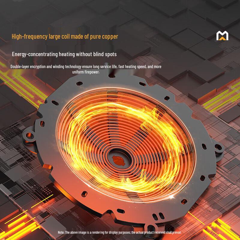 Commercial High-Power Concave Induction Cooker
