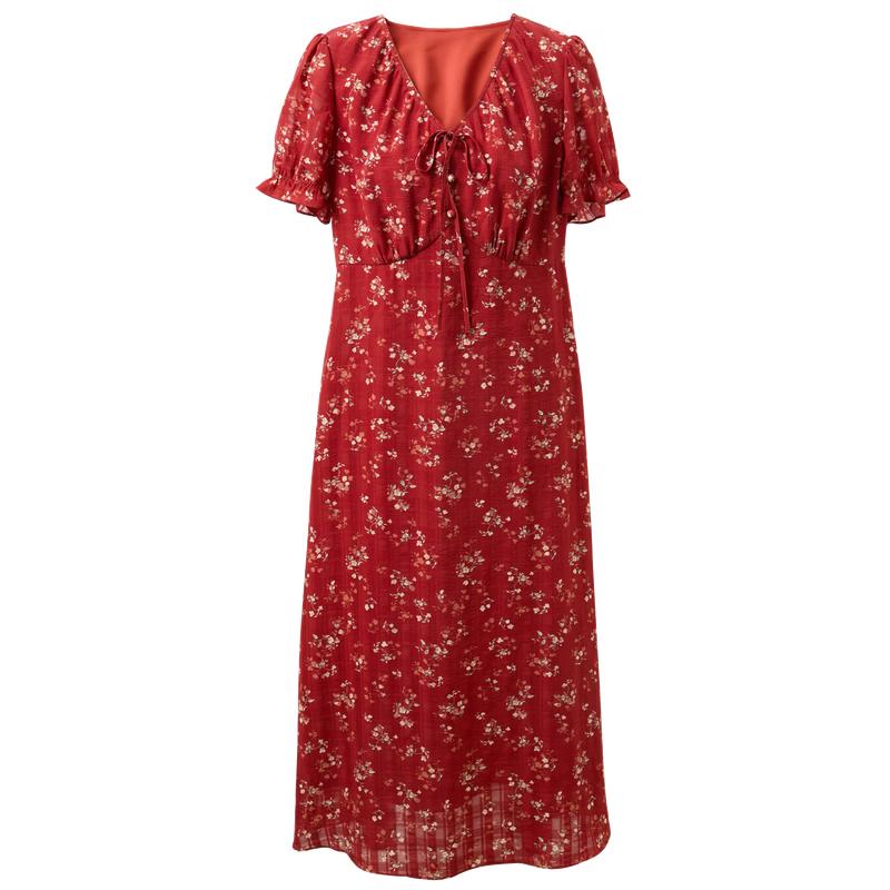 SanCai Women s Plus Size Floral V-Neck Maxi Dress XL
