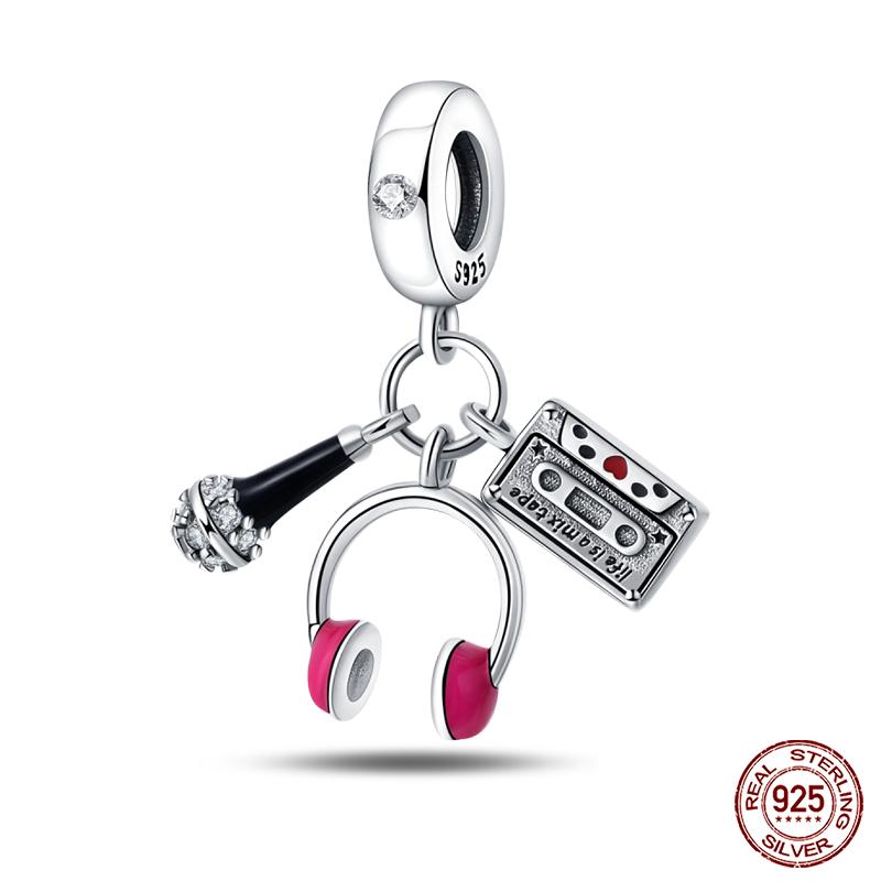 Original 925 Prata Esterlina Cor Mágica Camaleão Luminoso Série Charme Contas Adequado Ajuste Pulseira DIY Jóias Presentes