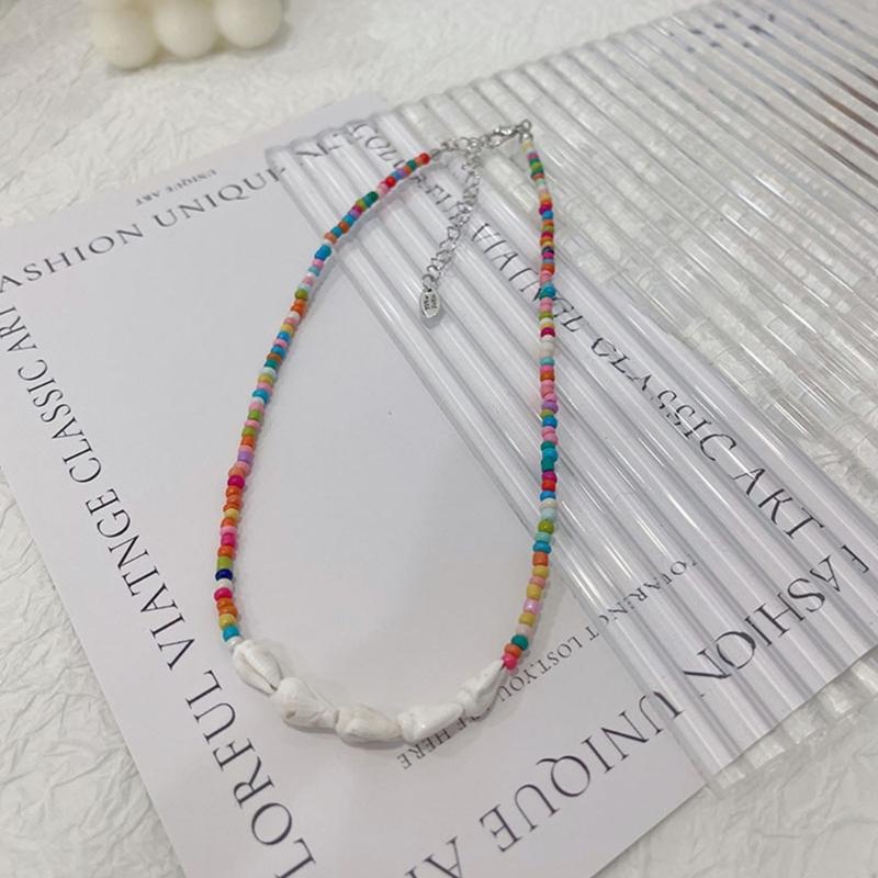 Elegante Perlenkette Einzigartiger Muschelperlen-Choker Schlüsselbein-Kette für Damen Modeschmuck Geschenk Dopamin-Kette