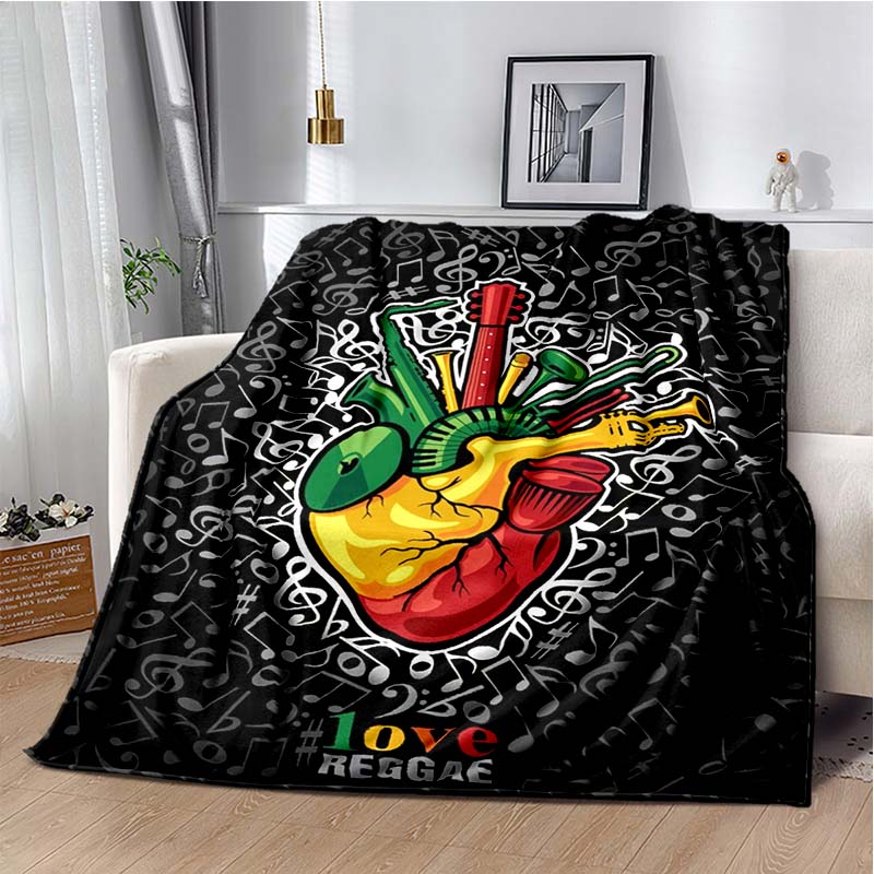 Bob Marley Music Throws Blanket for Kid Couch Sofa Travel Home Picnic Hiking Bed Beding Super Soft Flannel Blanket Birthday Gift