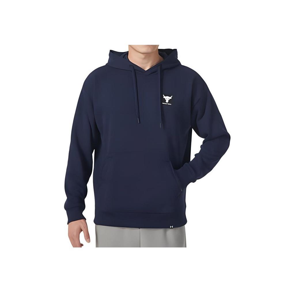 Under Armour Johnson Series Solid Color Training Hoodie Men Hoodies Dark-Blue 1380541-410