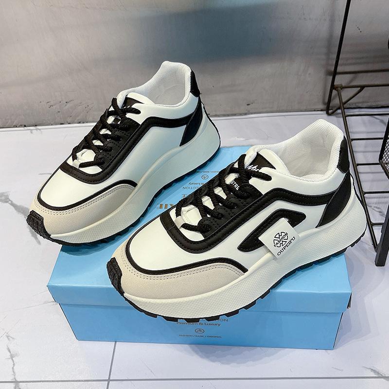 New female spring student running sports thick-soled height-increasing casual shoes