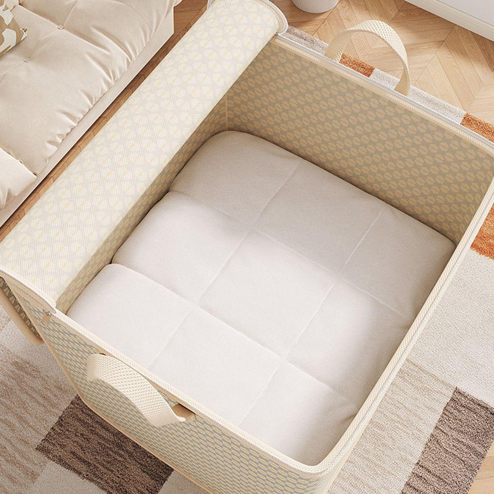 Clothes Organizer Quilt Storage Bag with Handle Wardrobe Sorting Storage Bucket for Home
