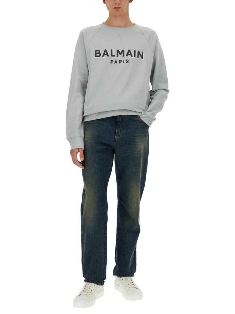Balmain 25 Unisex Locker geschnittener Kapuzenpullover mit Rundhalsausschnitt – Bedruckt, Langarm, Übergröße (Herbst/Winter Kollektion)