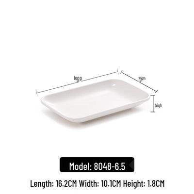 Hantun Melamine Rectangular Side Plates (5-Pack)
