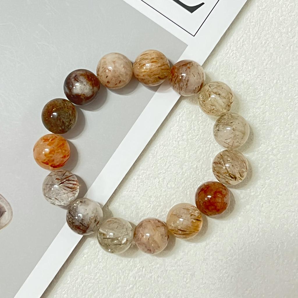 Women Natural Crystal Beaded Bracelets 8mm 10mm 12mm Round Yoga Bead Stretch Bangle Handmade DIY Jewelry Gift