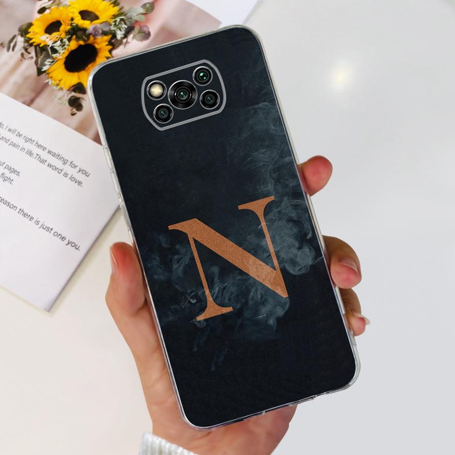 For Xiaomi Poco X3 Pro PocoX3 Case Soft Silicone Clear TPU Capa Fashion Latter Cartoon Cute Pattern For Xiomi Poco X3Pro x 3 Bag