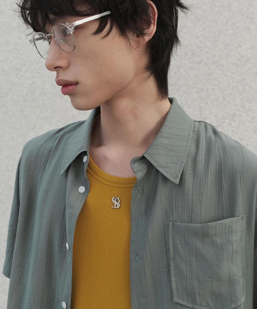 SENTAIR Wave Seersucker Cooling Short Sleeve Shirt_Green