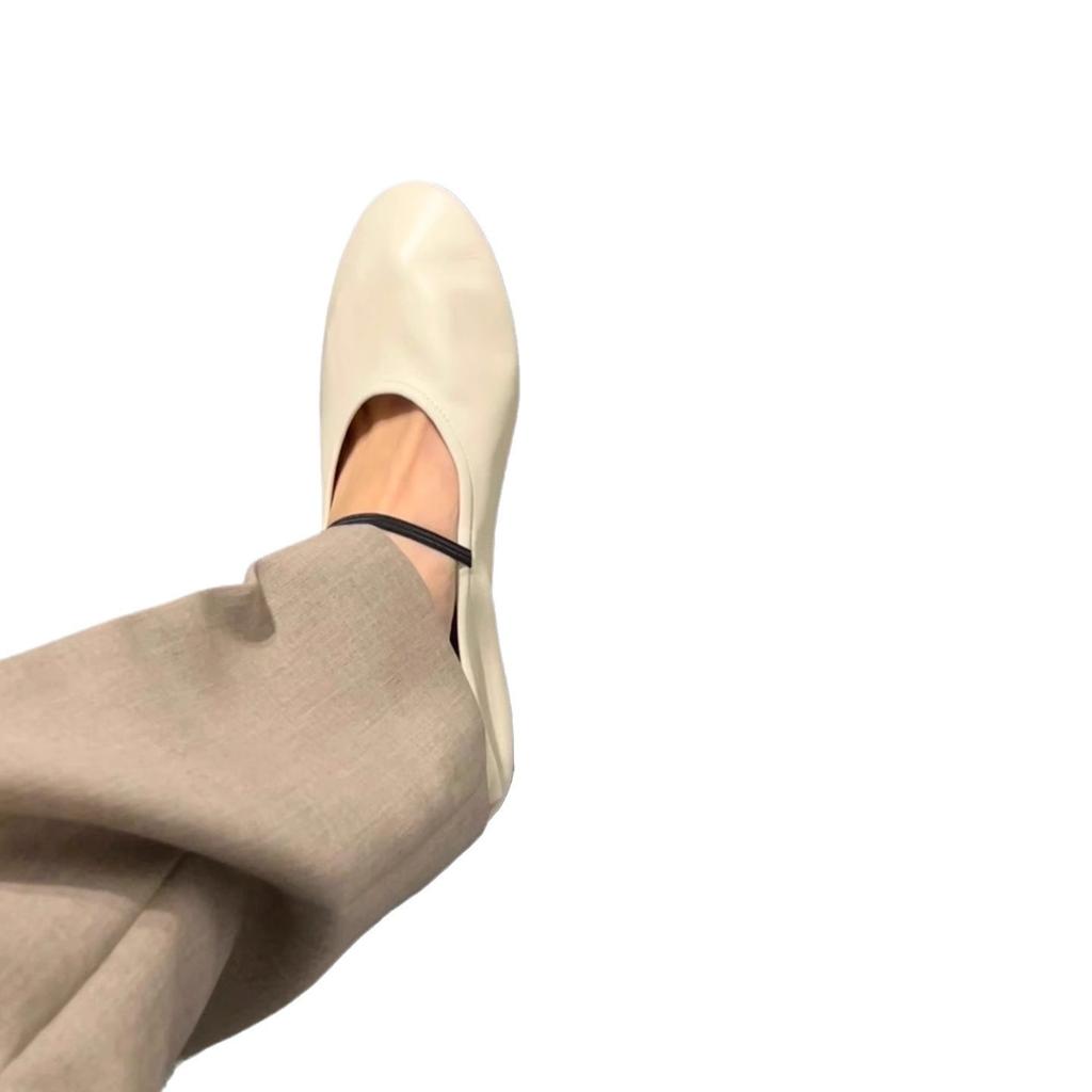 Soft round head, light mouth, thin word with flat bottom Mary Jane shoes, leather single shoes, loafers, small leather shoes, low heel.