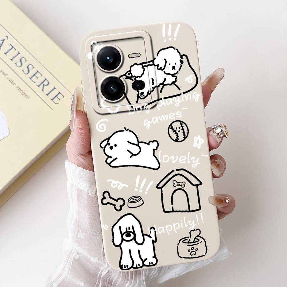 For Vivo V25 5G Case Vivo V25e V2201 V2202 Cute Dog Cartoon Cover Shockproof Phone Case For Vivo V25e V 25 E VivoV25 Soft Fundas