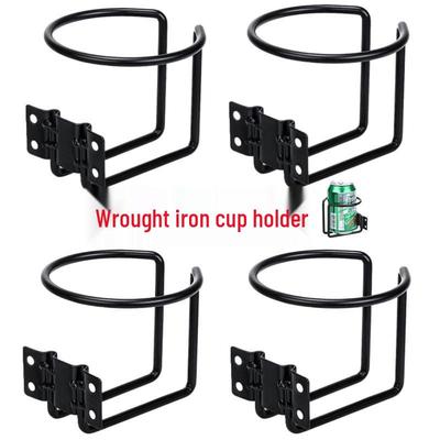 Wall-Mounted Wrought Iron Cup Holder for Car, Boat, RV, Yacht, or Office Desk