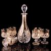 Nordisches Vergoldetes Kristall-Whiskyglas-Set