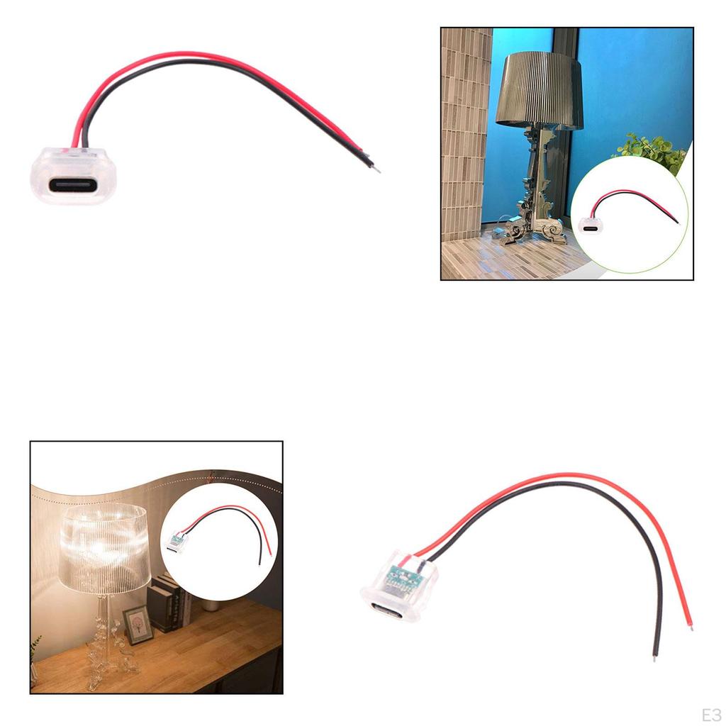 2-pin Cable for Female Chassis Type C, USB C Connector, Compact, Easy To Use, Waterproof