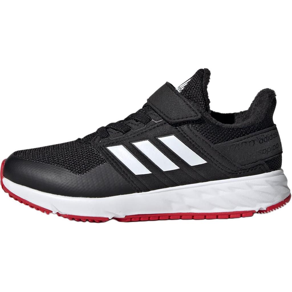 Adidas Fortafaito Comfortable Versatile Non-Slip Durable Low-Top Kids Running Shoes Kids Running Shoes Black EF0750