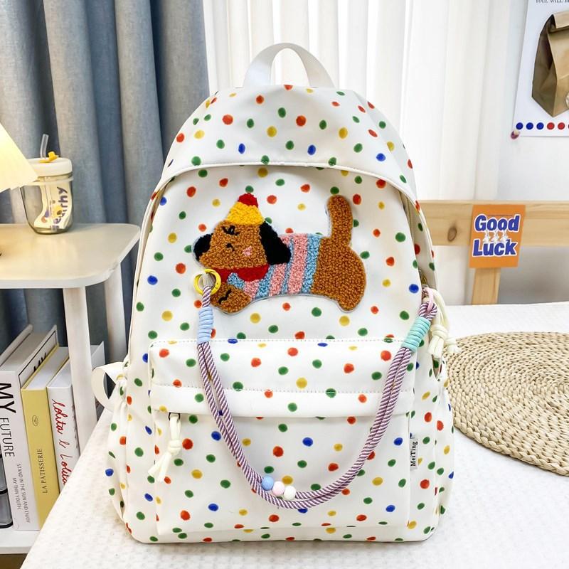 junior high school students, large capacity, lightweight and cute printed backpack, high school student travel backpack.