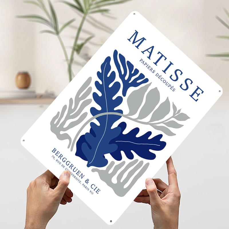 

MATISSE Plantes Et Coraux Metal Poster Customized Wall Art Retro Vintage Tinplate Signs for Decoration Living Room Decor Men 20x30cm（7.8x11.8inch）
