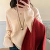 Gray Crew Neck Sweater Women'S Spring Long-Sleeved Casual Loose Diagonal Hanging Pocket Design Pullover Knitted Wool Bottoming Shirt