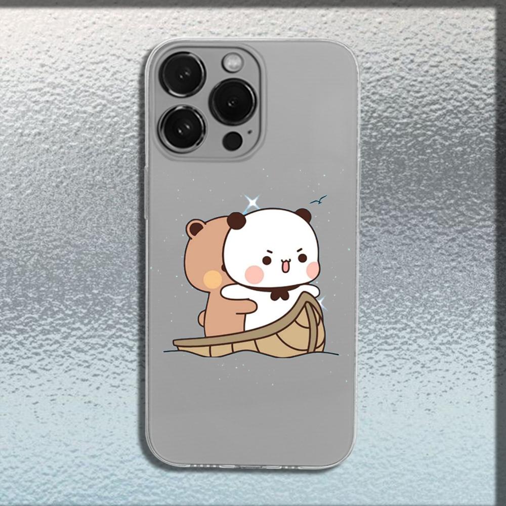Cute BuBu DuDu Phone Case For iPhone 16,15,14,13,12,11 Plus,Pro,Max,XR,XS,X,Plus,SE,Mini Transparent Soft Cover