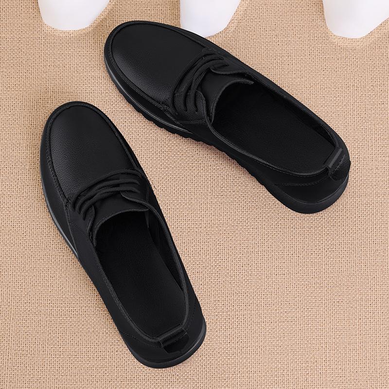 Fashion Flat Black Shoes For Women Summer Nurse Comfortable Shoes Woman Comfortable And Elegant Black Flats Summer