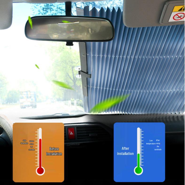 Retractable Car Sunshade Curtain - Windshield Sun Protection Cover