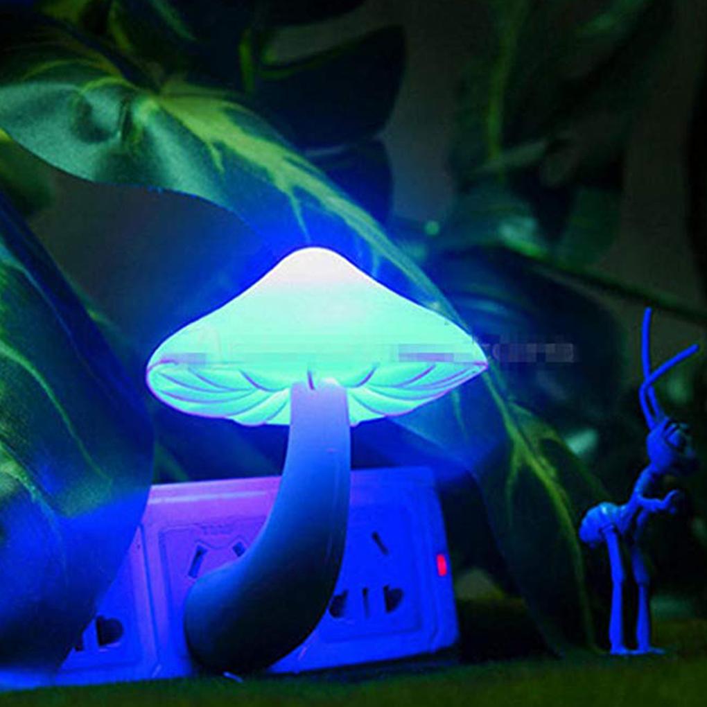 Sensor Night Light Mushroom LED Lamp US Plug Romantic Colorful Home Decor