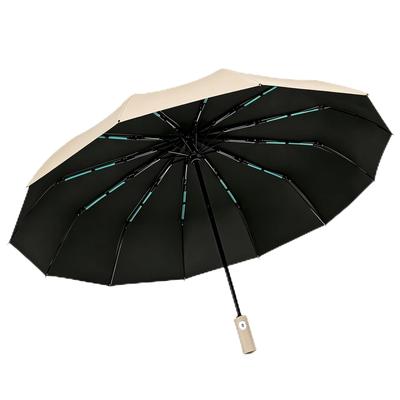 Folding Sun Automatic Opening and UV Heat 12 Large Water Suitable for Heavy Rainy and Day Gift Umbrella, Umbrella, One-Touch Closing, Protection,